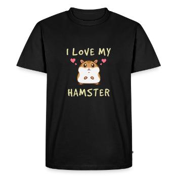 Hamster animal de compagnie - T-shirt Premium bio Homme - noir - Devant - Nico (187cm)