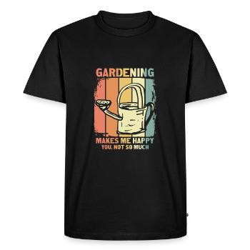 Gardener's garden - Men's Premium Organic T-Shirt - black - Front - Nico (187cm)