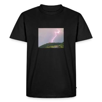 La foudre du château de Breuberg - T-shirt Premium bio Homme - noir - Devant - Nico (187cm)