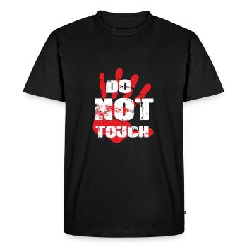 Ne pas toucher - T-shirt Premium bio Homme - noir - Devant - Nico (187cm)