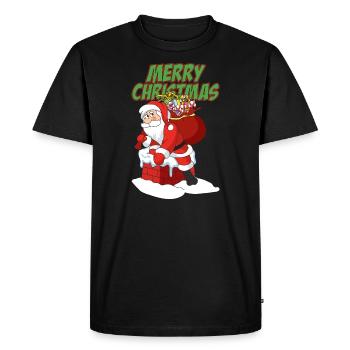Santa Claus - Men's Premium Organic T-Shirt - black - Front - Nico (187cm)
