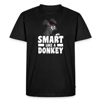 Intelligent comme un âne - T-shirt Premium bio Homme - noir - Devant - Nico (187cm)