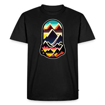 montagne nature randonnée escalade - T-shirt Premium bio Homme - noir - Devant - Nico (187cm)
