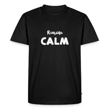 Romaine Calm - Légumes - T-shirt Premium bio Homme - noir - Devant - Nico (187cm)
