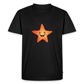 Starfish Comic Kawaii - T-shirt Premium bio Homme - noir - Devant - Nico (187cm)