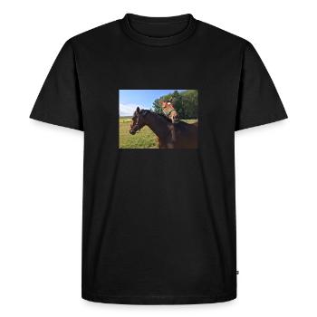 Chevaux - T-shirt Premium bio Homme - noir - Devant - Nico (187cm)