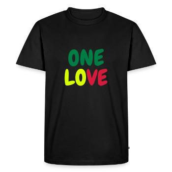 Cannabis - Reggae - Music - Weed - Marijuana - Fun - Men's Premium Organic T-Shirt - black - Front - Nico (187cm)