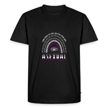 Boho Rainbow Asexuel - T-shirt Premium bio Homme - noir - Devant - Nico (187cm)