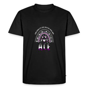 Asexual Saying Ace Pride Ace Rainbow - Men's Premium Organic T-Shirt - black - Front - Nico (187cm)