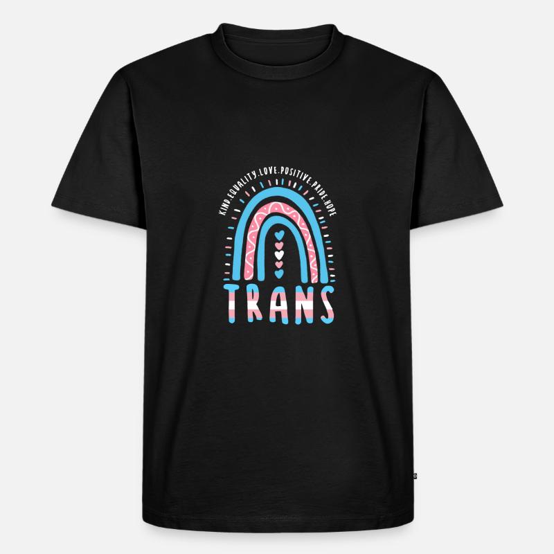 Transgender Spruch Trans Boho Regenbogen - Männer Premium Bio T-Shirt - Schwarz
