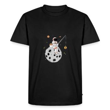 Astronaute Pêche Bitcoin Stock Market Trader - T-shirt Premium bio Homme - noir - Devant - Nico (187cm)