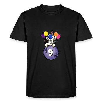 9 ans espace anniversaire 9. - T-shirt Premium bio Homme - noir - Devant - Nico (187cm)