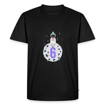 Fête d’anniversaire de l’espace du 6ème anniversaire - T-shirt Premium bio Homme - noir - Devant - Nico (187cm)