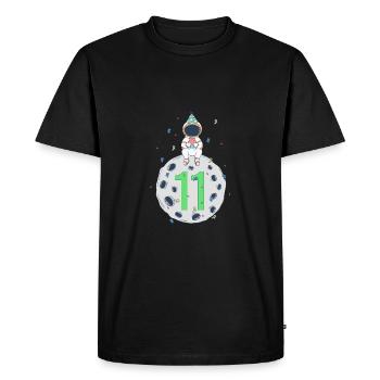 11th Birthday Space Birthday Party - Men's Premium Organic T-Shirt - black - Front - Nico (187cm)