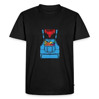 Costume de fermier Halloween - T-shirt Premium bio Homme - noir - Devant - Nico (187cm)