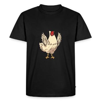 Costume de poulet sans tête Halloween - T-shirt Premium bio Homme - noir - Devant - Nico (187cm)
