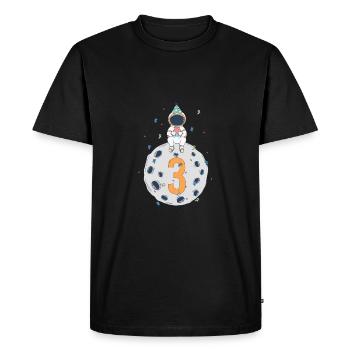 Fête d’anniversaire de l’espace 3rd - T-shirt Premium bio Homme - noir - Devant - Nico (187cm)