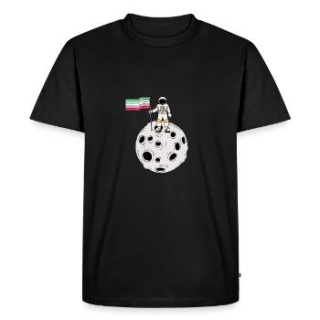 Abrosexueller Astronaute Abrosexuelle Flagge - T-shirt Premium bio Homme - noir - Devant - Nico (187cm)