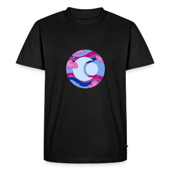 Fierté bisexuelle De la Lune de l’espace bisexuelle - T-shirt Premium bio Homme - noir - Devant - Nico (187cm)