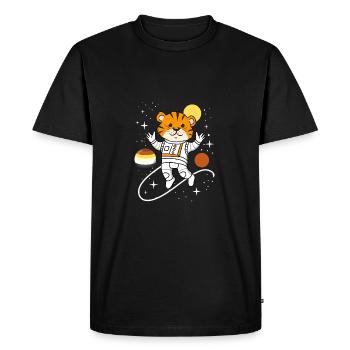 Tiger Astronaut Gay Bear Pride - T-shirt Premium bio Homme - noir - Devant - Nico (187cm)