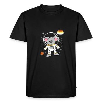 Koala Astronaute Gay Bear Pride - T-shirt Premium bio Homme - noir - Devant - Nico (187cm)