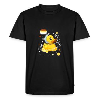Canards Astronaute Gay Bear Pride - T-shirt Premium bio Homme - noir - Devant - Nico (187cm)