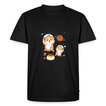 Hamster Astronaute Gay Bear Pride - T-shirt Premium bio Homme - noir - Devant - Nico (187cm)