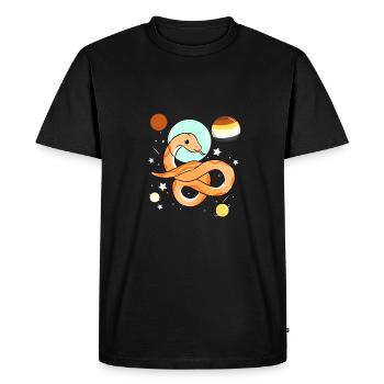 Snake Astronaute Gay Bear Pride - T-shirt Premium bio Homme - noir - Devant - Nico (187cm)