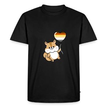 Écureuil Coeur Ballon Gay Ours - T-shirt Premium bio Homme - noir - Devant - Nico (187cm)