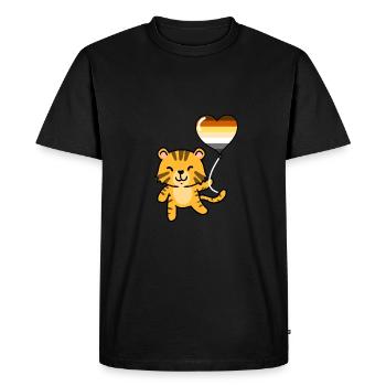 Tiger Heart Balloon Gay Bear - T-shirt Premium bio Homme - noir - Devant - Nico (187cm)