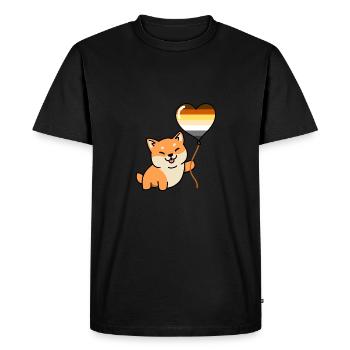 Ballon Shiba Inu Gay Bear Pride - T-shirt Premium bio Homme - noir - Devant - Nico (187cm)
