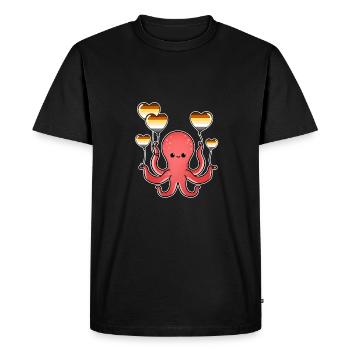 Octopus Balloon Gay Bear Pride - T-shirt Premium bio Homme - noir - Devant - Nico (187cm)