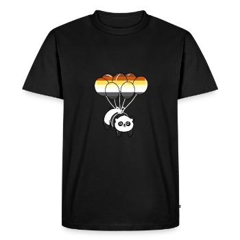 Panda Balloon Gay Bear Pride - T-shirt Premium bio Homme - noir - Devant - Nico (187cm)