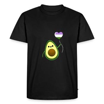 Avocat avec ballon de fierté Genderqueer - T-shirt Premium bio Homme - noir - Devant - Nico (187cm)