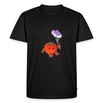 Tomato Balloon Genderqueer Pride - Men's Premium Organic T-Shirt - black - Front - Nico (187cm)
