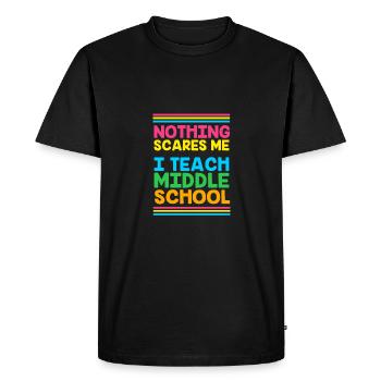 Enseignants de collège - T-shirt Premium bio Homme - noir - Devant - Nico (187cm)