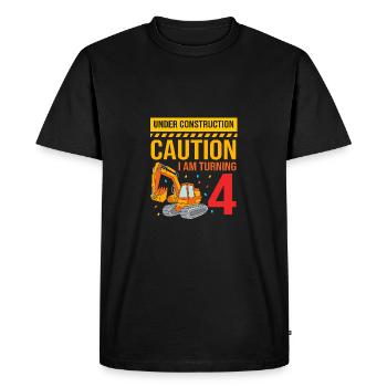 Chantier de la fête d’anniversaire des enfants - T-shirt Premium bio Homme - noir - Devant - Nico (187cm)