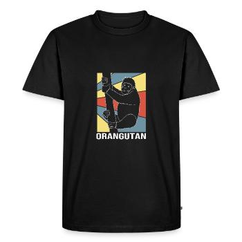 Orang-outan - T-shirt Premium bio Homme - noir - Devant - Nico (187cm)
