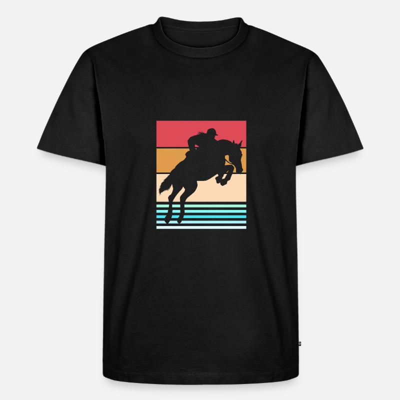 Saut d’obstacles Saut d’obstacles - T-shirt Premium bio Homme - noir