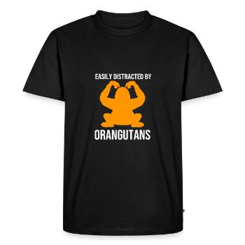 Orang-outan - T-shirt Premium bio Homme - noir - Devant - Nico (187cm)