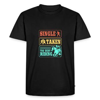 Saut d’obstacles Saut d’obstacles - T-shirt Premium bio Homme - noir - Devant - Nico (187cm)