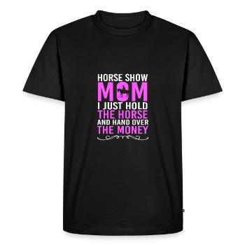 Saut d’obstacles Saut d’obstacles - T-shirt Premium bio Homme - noir - Devant - Nico (187cm)