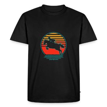 Dressage Dressage Cheval Dressage Cavalier - T-shirt Premium bio Homme - noir - Devant - Nico (187cm)