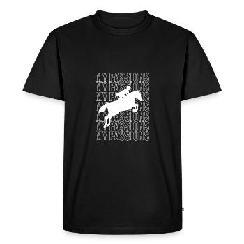 Dressage Dressage Cheval Dressage Cavalier - T-shirt Premium bio Homme - noir - Devant - Nico (187cm)