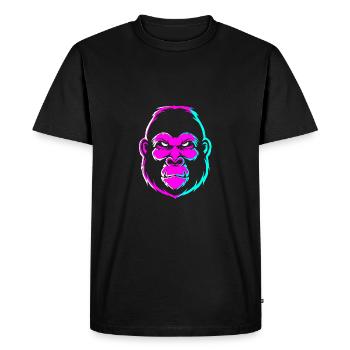 Gorille - T-shirt Premium bio Homme - noir - Devant - Nico (187cm)