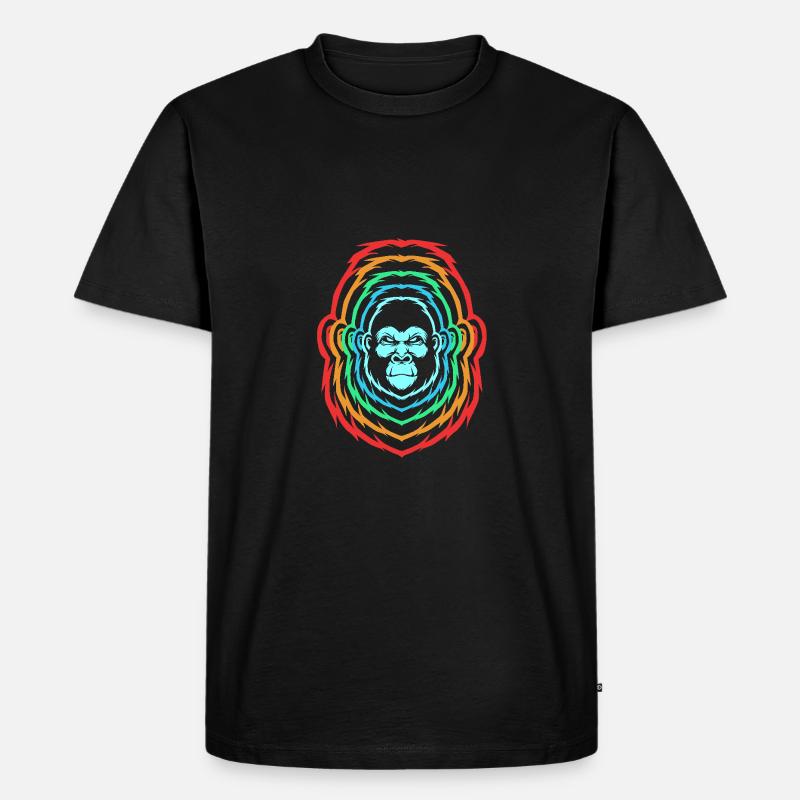 Gorilla - Männer Premium Bio T-Shirt - Schwarz