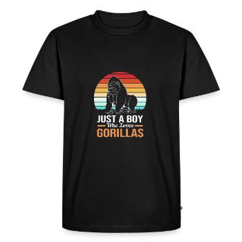 Gorilla - Men's Premium Organic T-Shirt - black - Front - Nico (187cm)