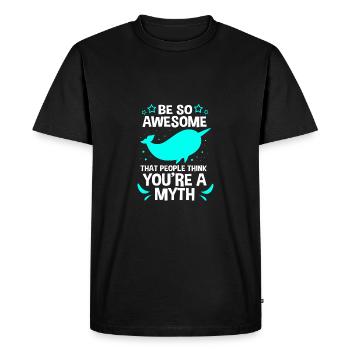 Narval - T-shirt Premium bio Homme - noir - Devant - Nico (187cm)