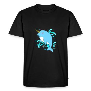 Narval - T-shirt Premium bio Homme - noir - Devant - Nico (187cm)