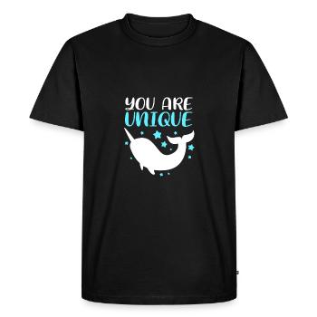 Narval - T-shirt Premium bio Homme - noir - Devant - Nico (187cm)